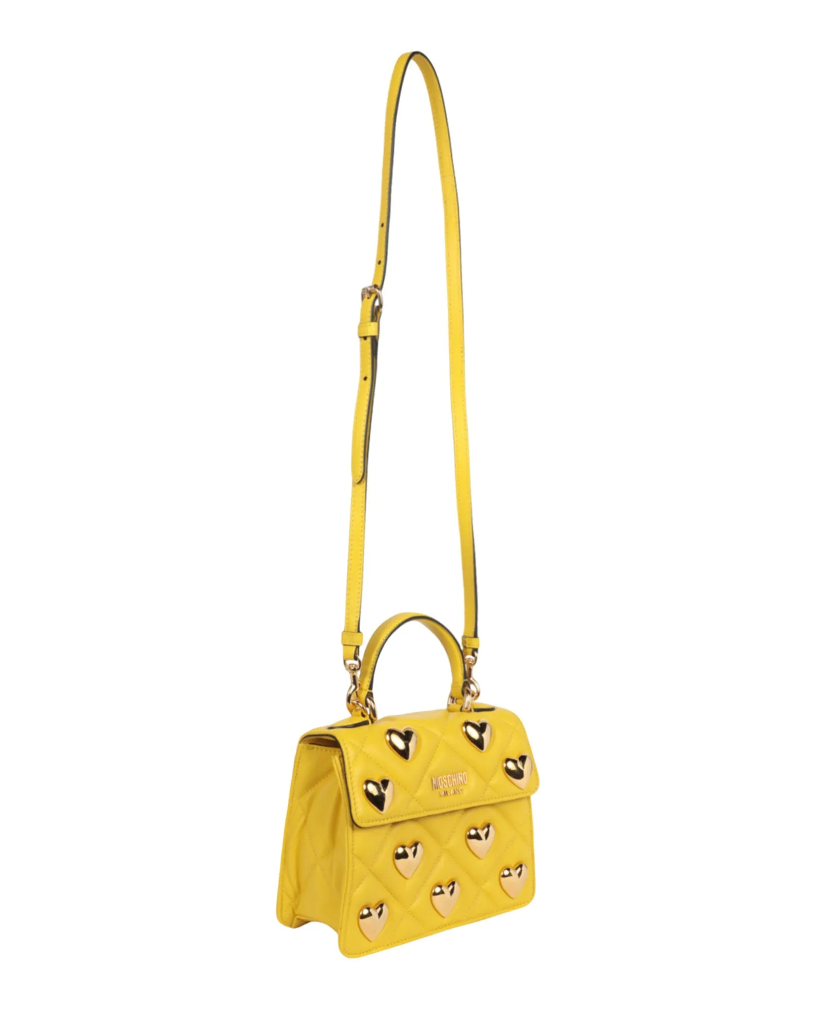 Moschino Heart Studs Quilted Shoulder Bag