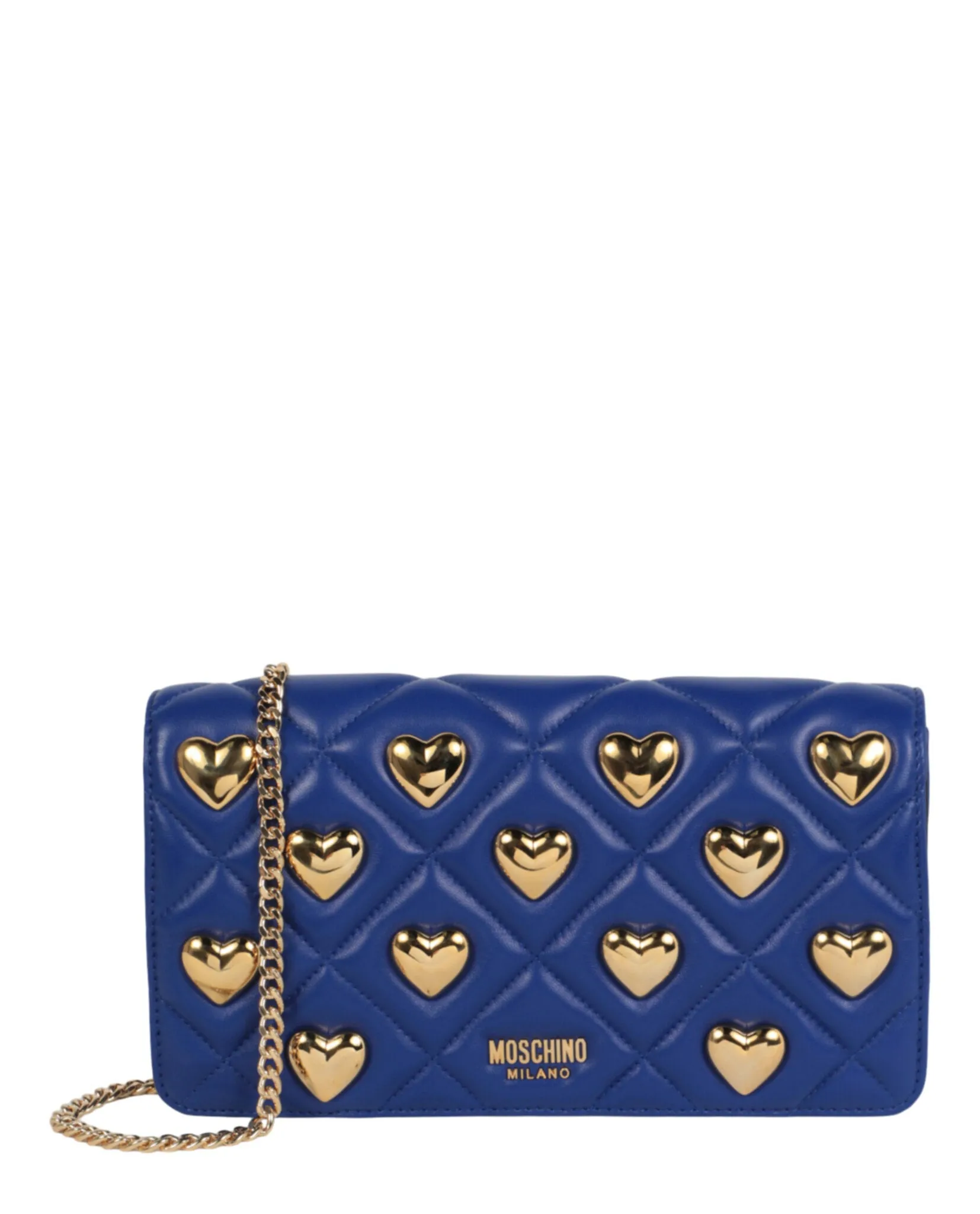 Moschino Heart Studs Quilted Shoulder Bag