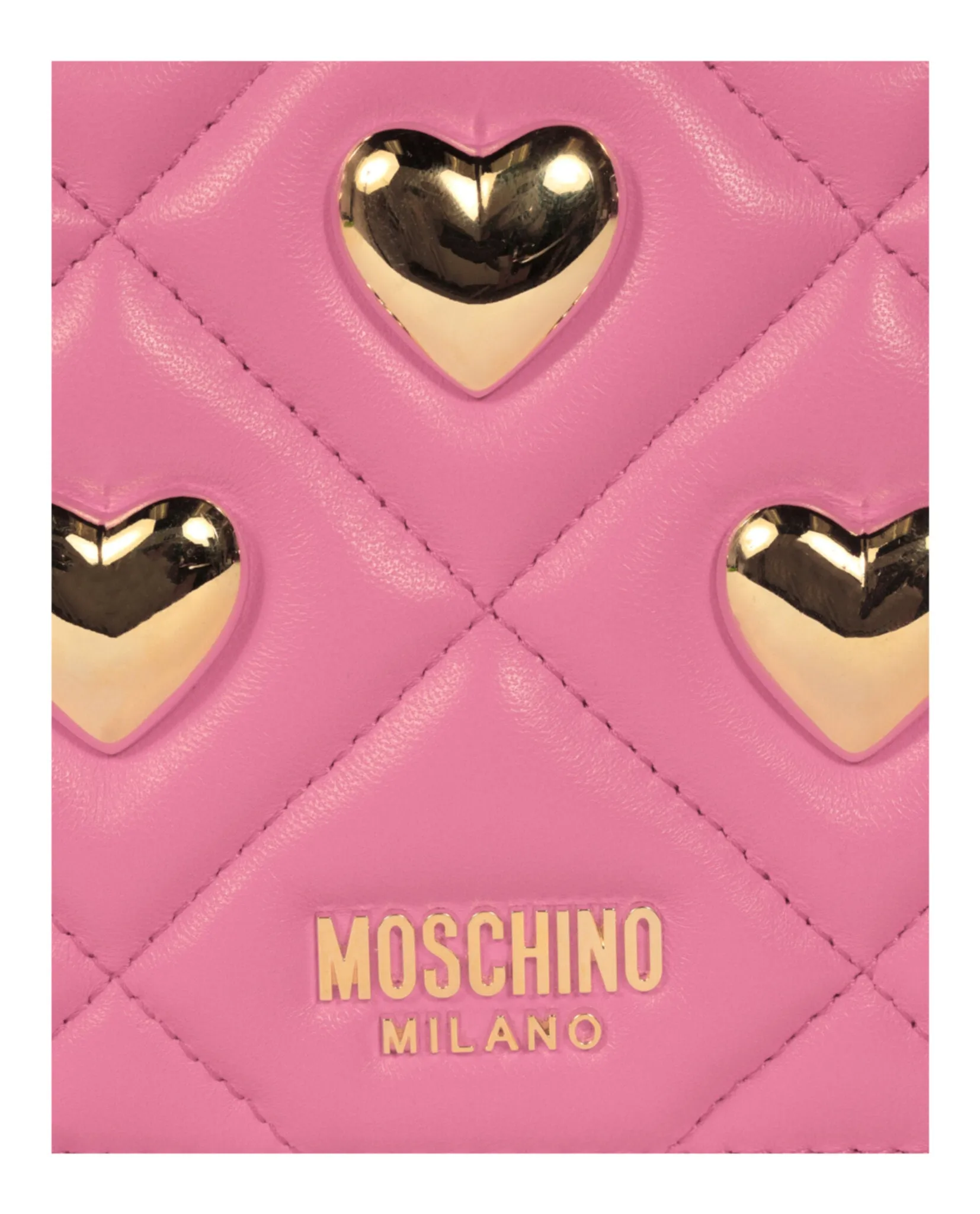 Moschino Heart Studs Quilted Shoulder Bag