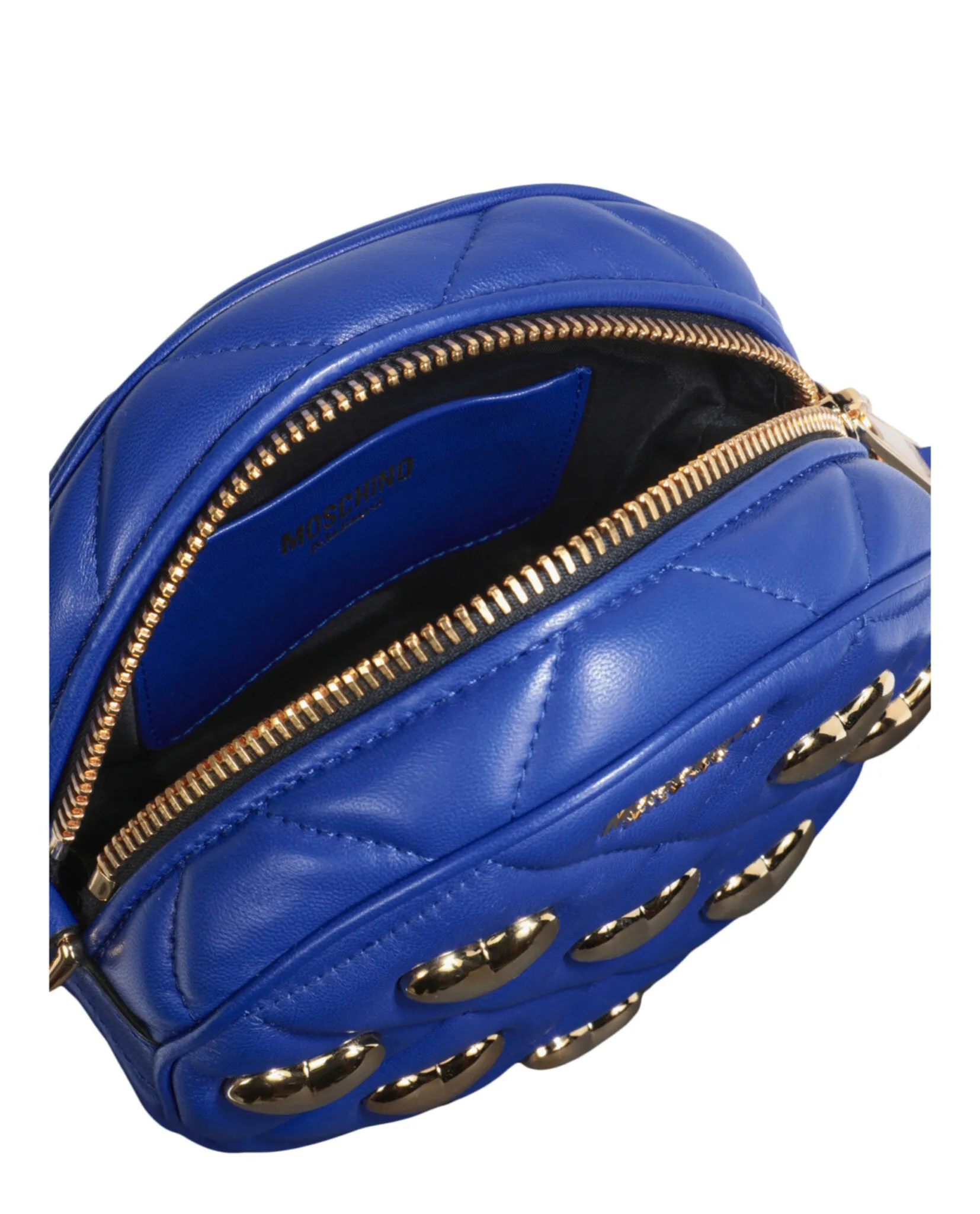 Moschino Heart Studs Quilted Shoulder Bag