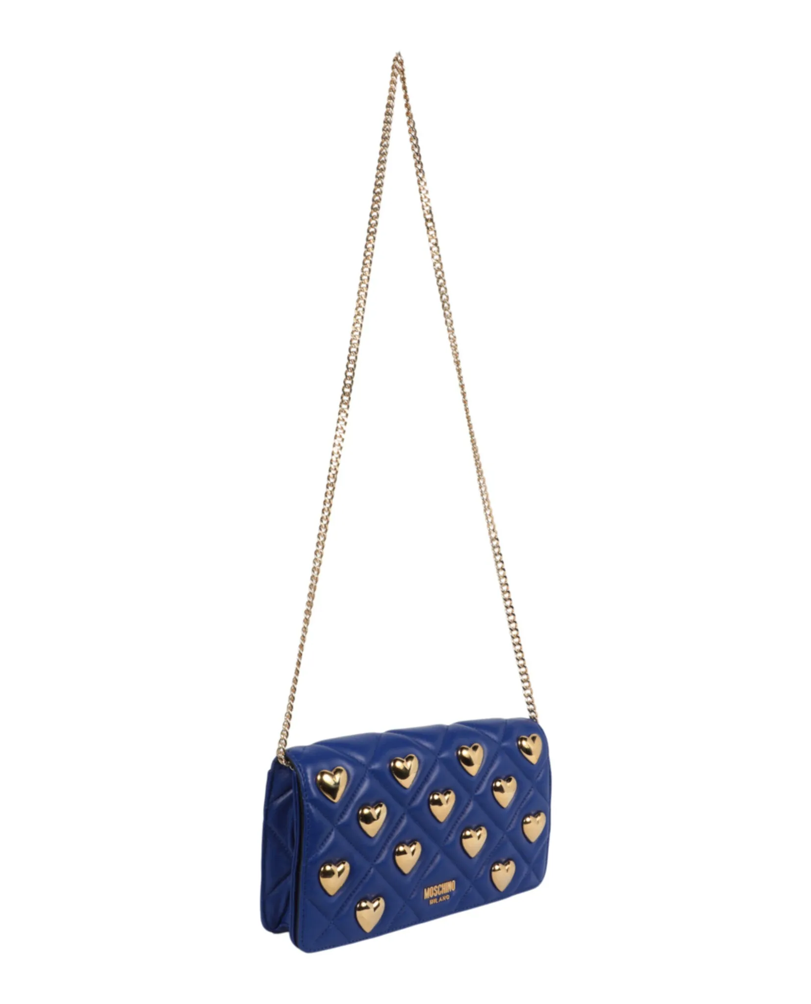Moschino Heart Studs Quilted Shoulder Bag