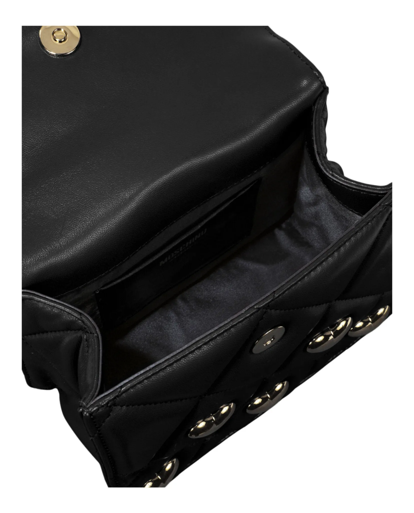 Moschino Heart Studs Quilted Shoulder Bag