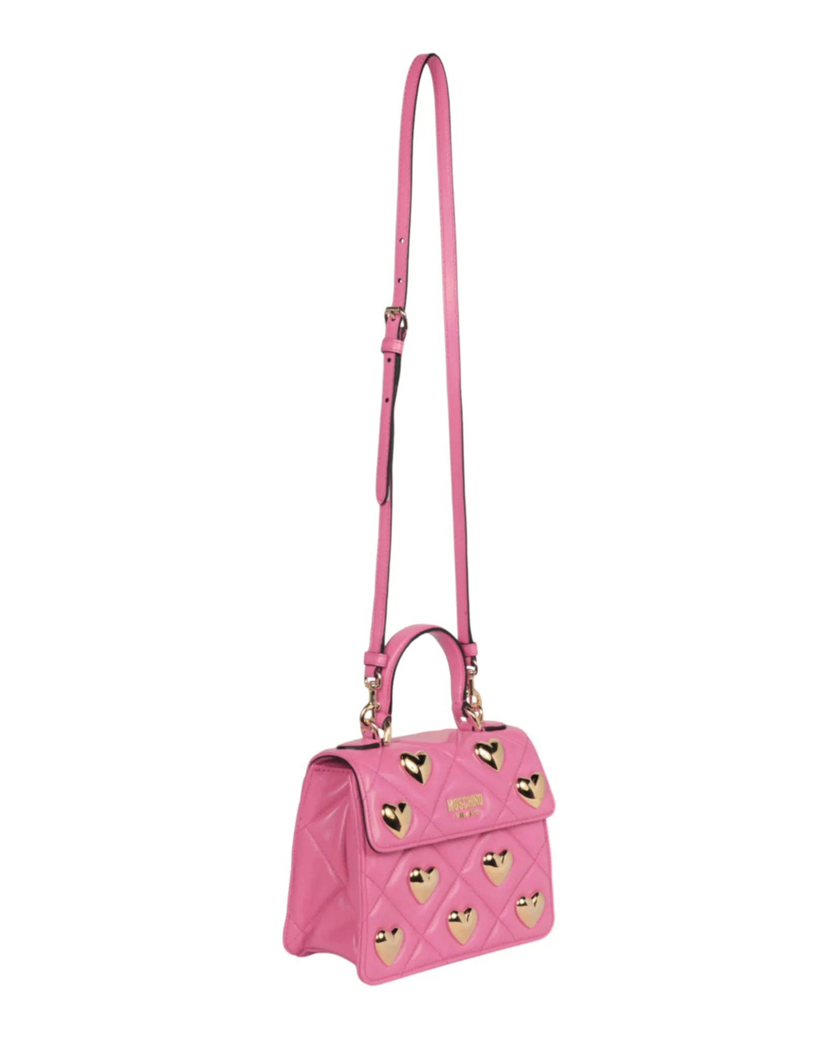 Moschino Heart Studs Quilted Shoulder Bag