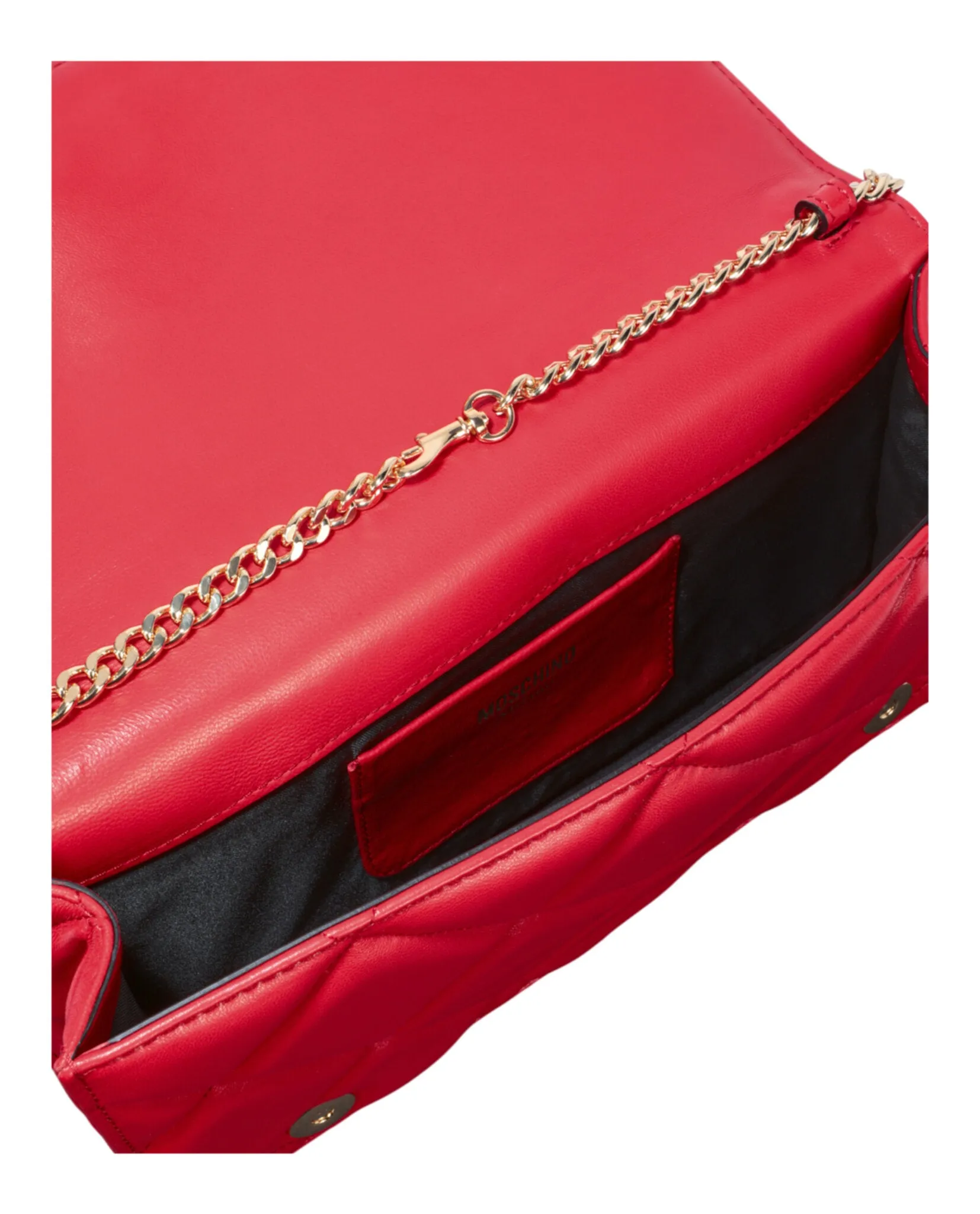 Moschino Heart Studs Quilted Shoulder Bag