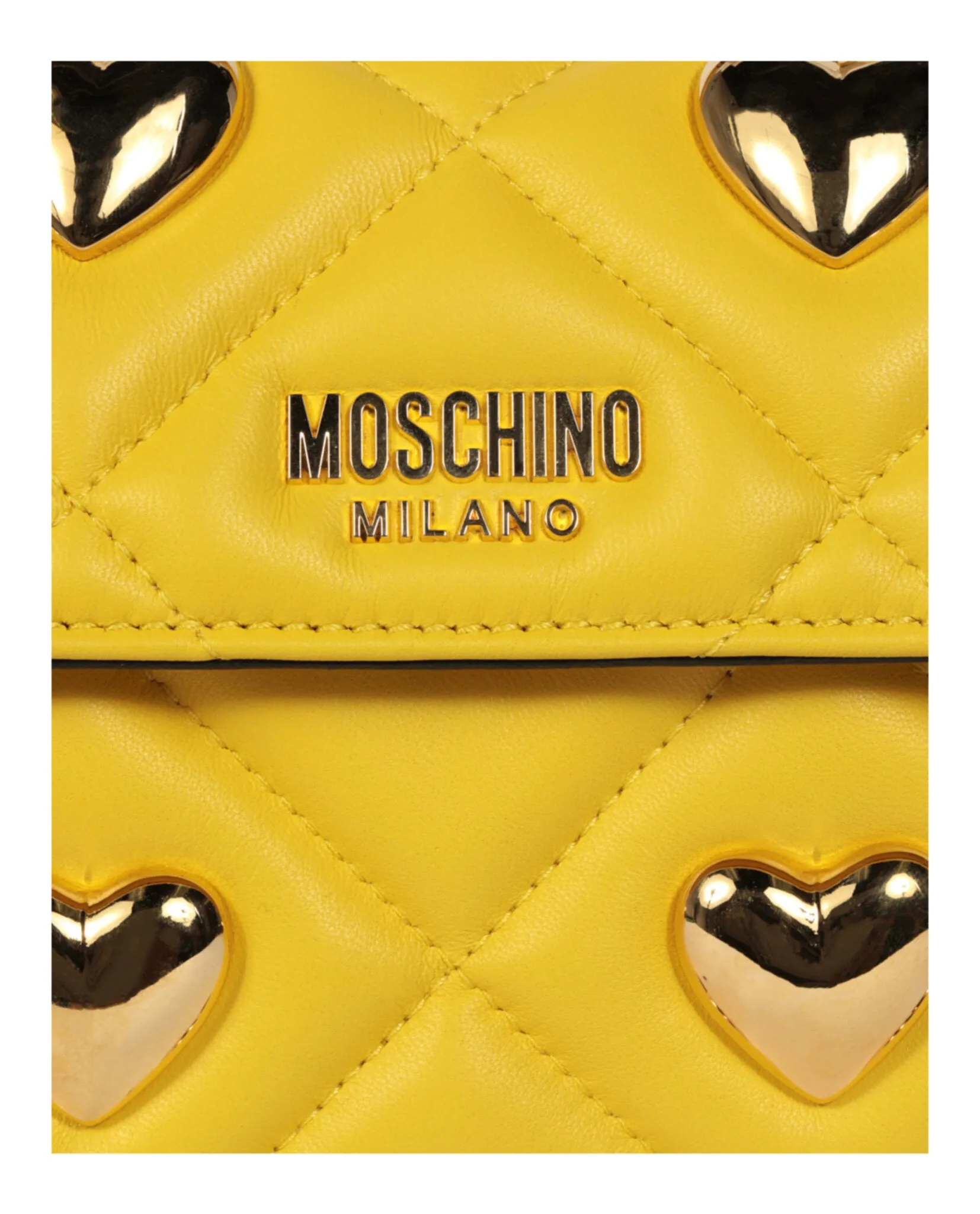 Moschino Heart Studs Quilted Shoulder Bag