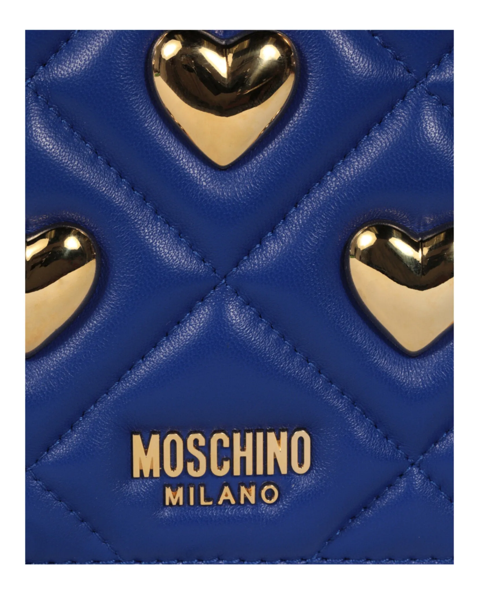 Moschino Heart Studs Quilted Shoulder Bag