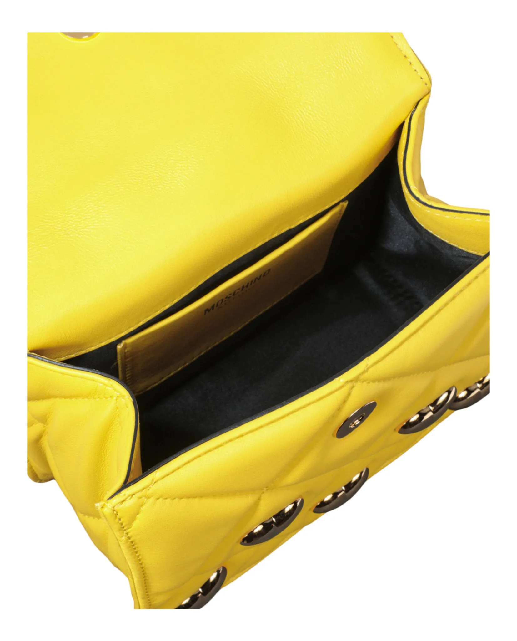 Moschino Heart Studs Quilted Shoulder Bag