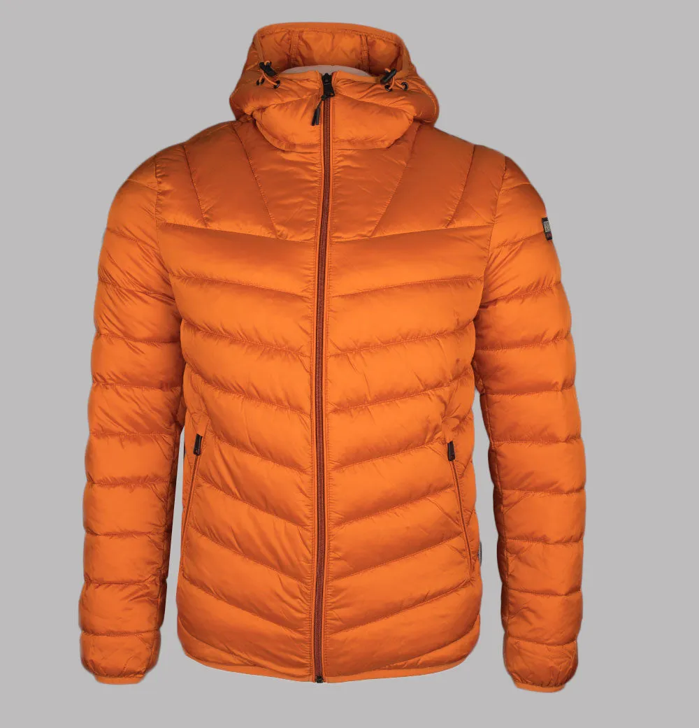 Napapijri Aerons 3 Hooded Quilted Jacket Orange