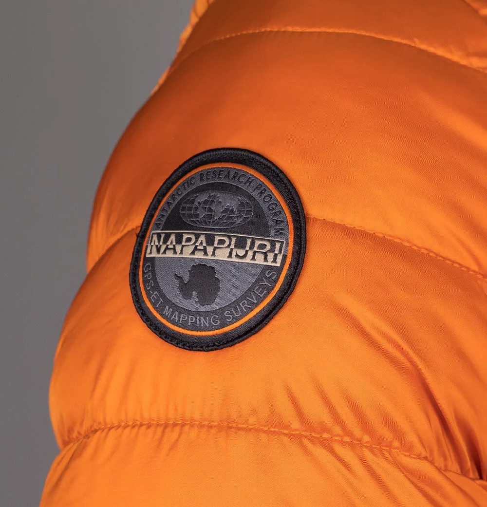 Napapijri Aerons 3 Hooded Quilted Jacket Orange