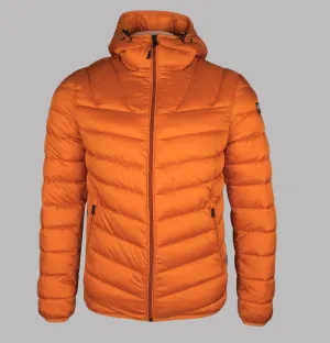 Napapijri Aerons 3 Hooded Quilted Jacket Orange