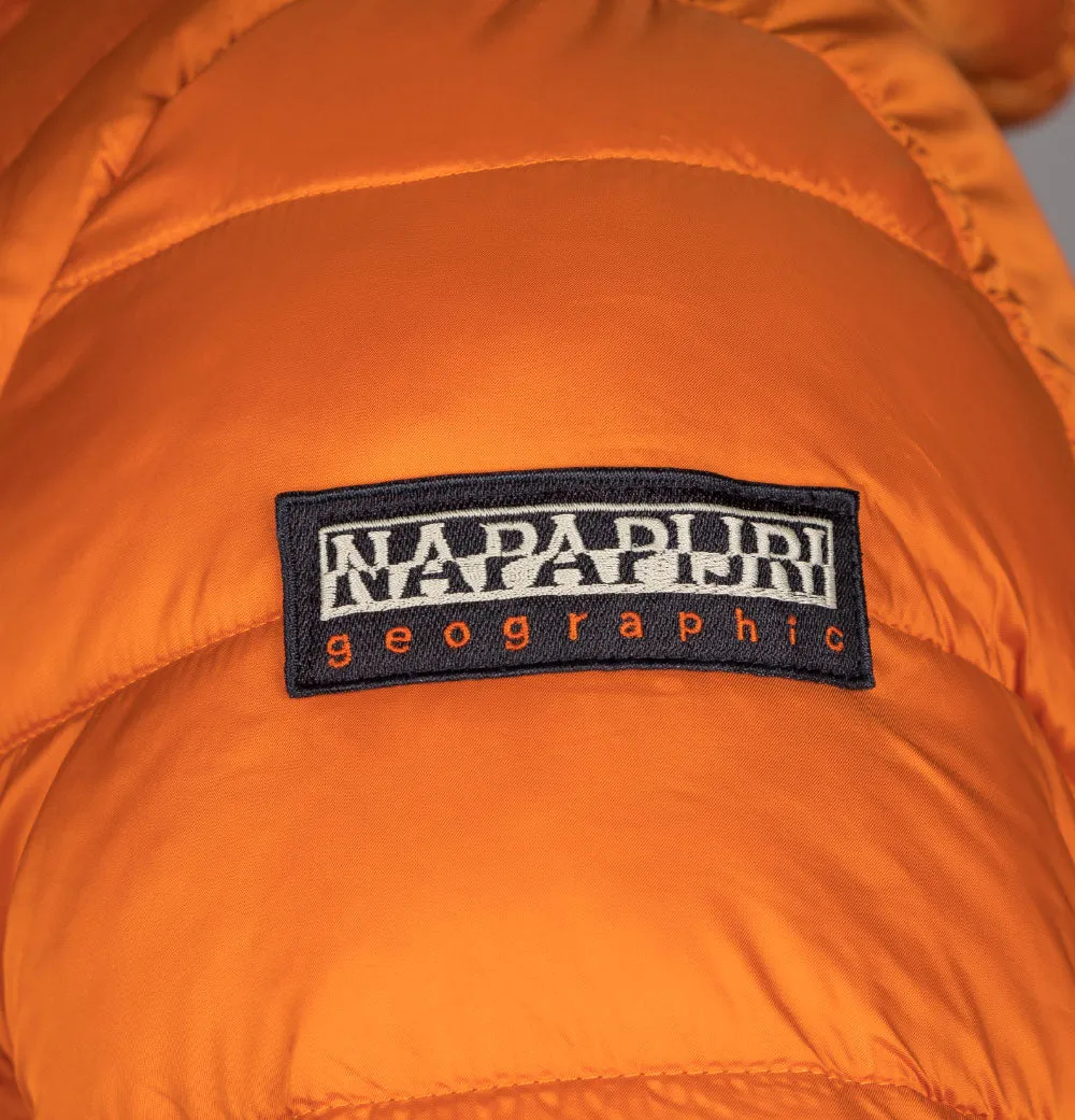 Napapijri Aerons 3 Hooded Quilted Jacket Orange