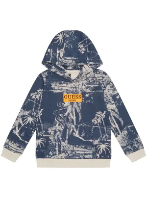 Navy Hooded Long Sleeve Jumper (2-7)