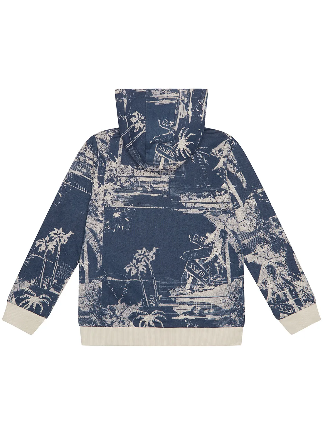 Navy Hooded Long Sleeve Jumper (2-7)