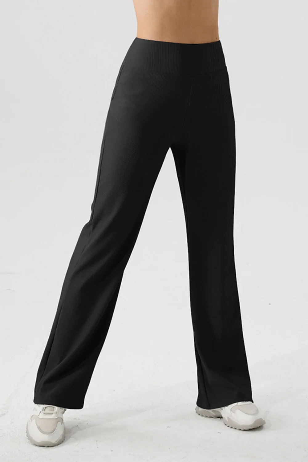 NicholesGifts Women High Waist Straight Active Pants