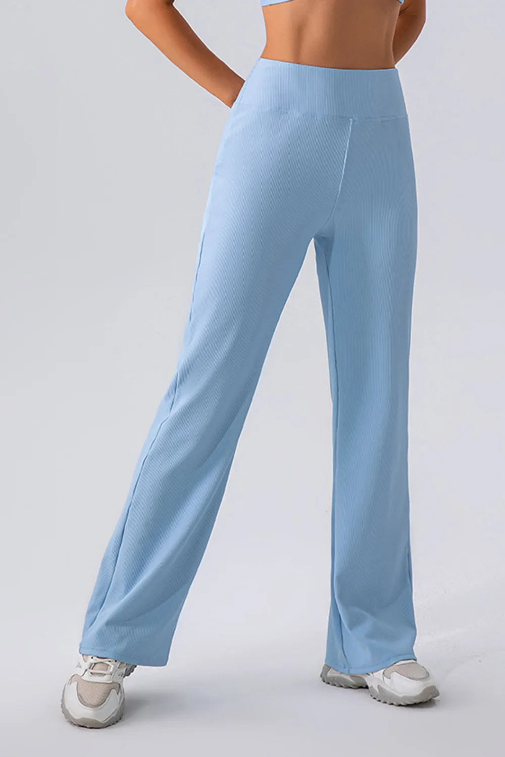 NicholesGifts Women High Waist Straight Active Pants