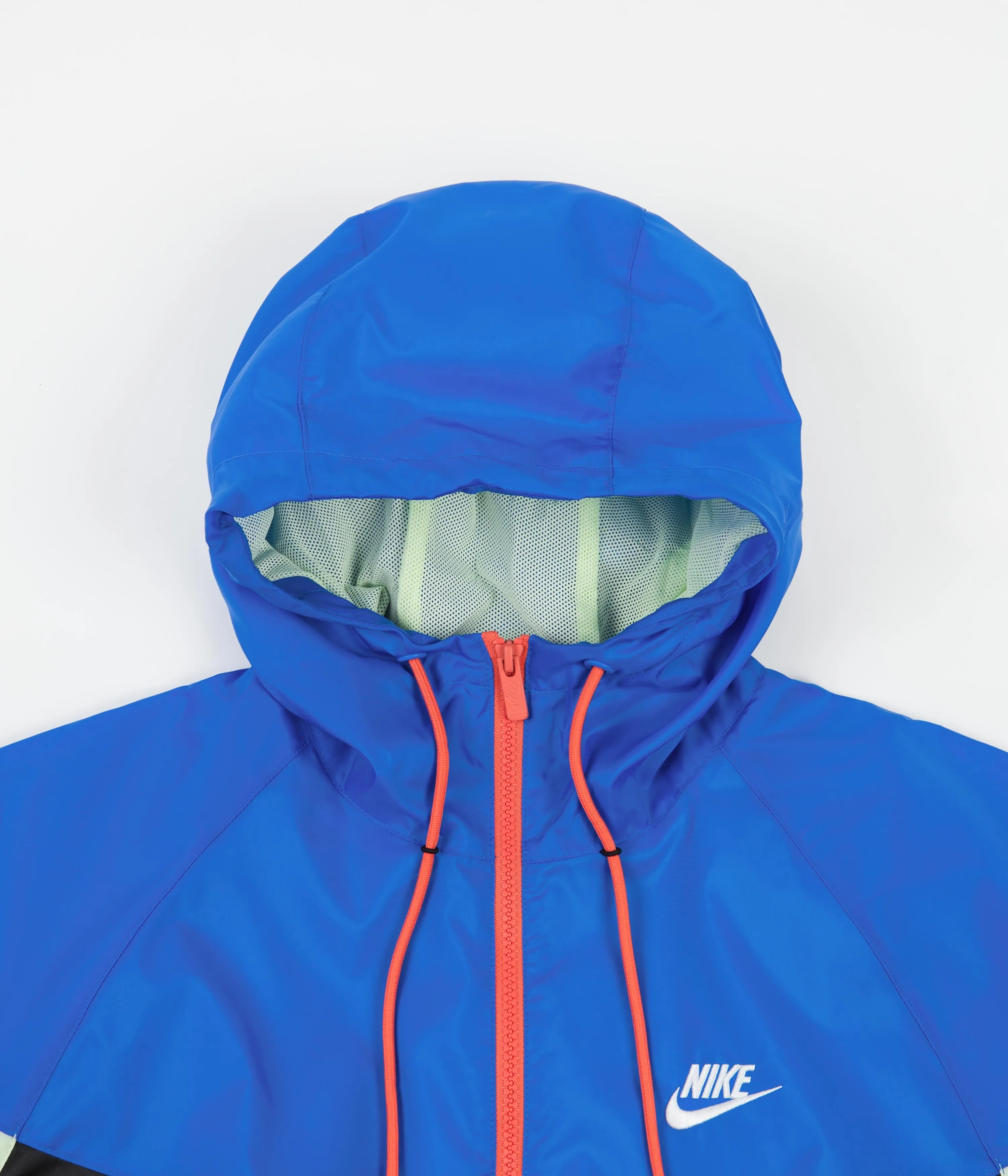 Nike Recycled Windrunner Hooded Jacket - Black / Signal Blue / Lime Ice / White