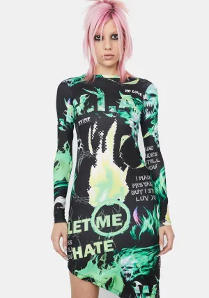 No Love No Hate Asymmetrical Dress
