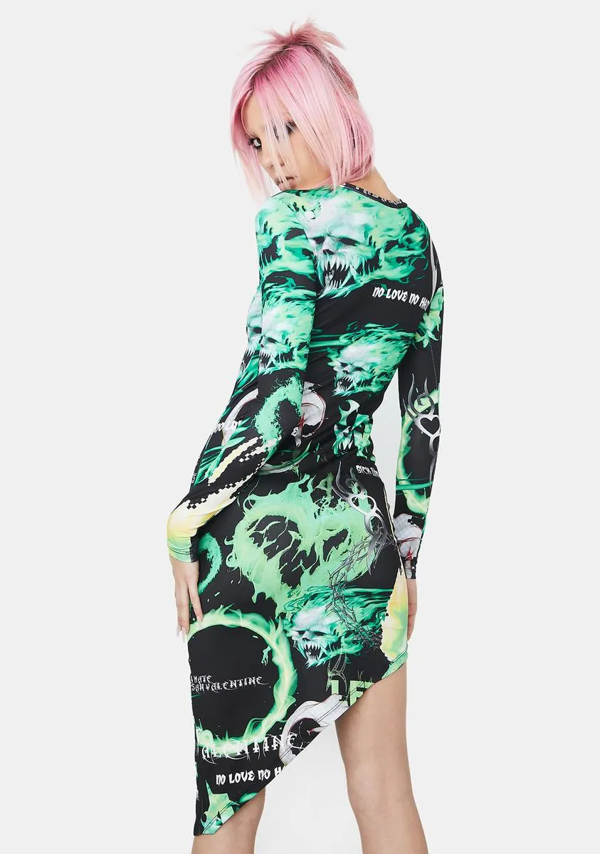 No Love No Hate Asymmetrical Dress