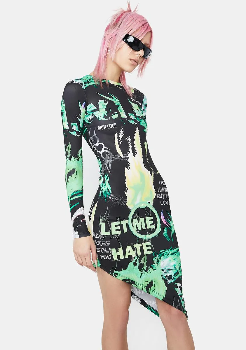 No Love No Hate Asymmetrical Dress