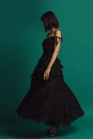 Off-The-Shoulder A-line Midi Dress