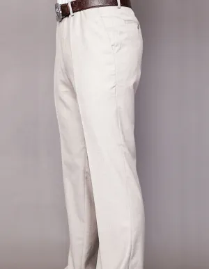 OFF WHITE MODERN FIT FLAT FRONT DRESS PANTS