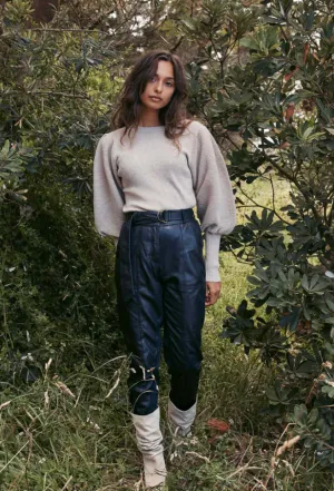 Once Was Grove High Waist Leather Pant