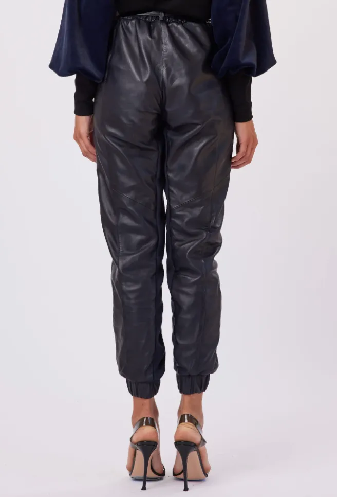 Once Was Grove High Waist Leather Pant