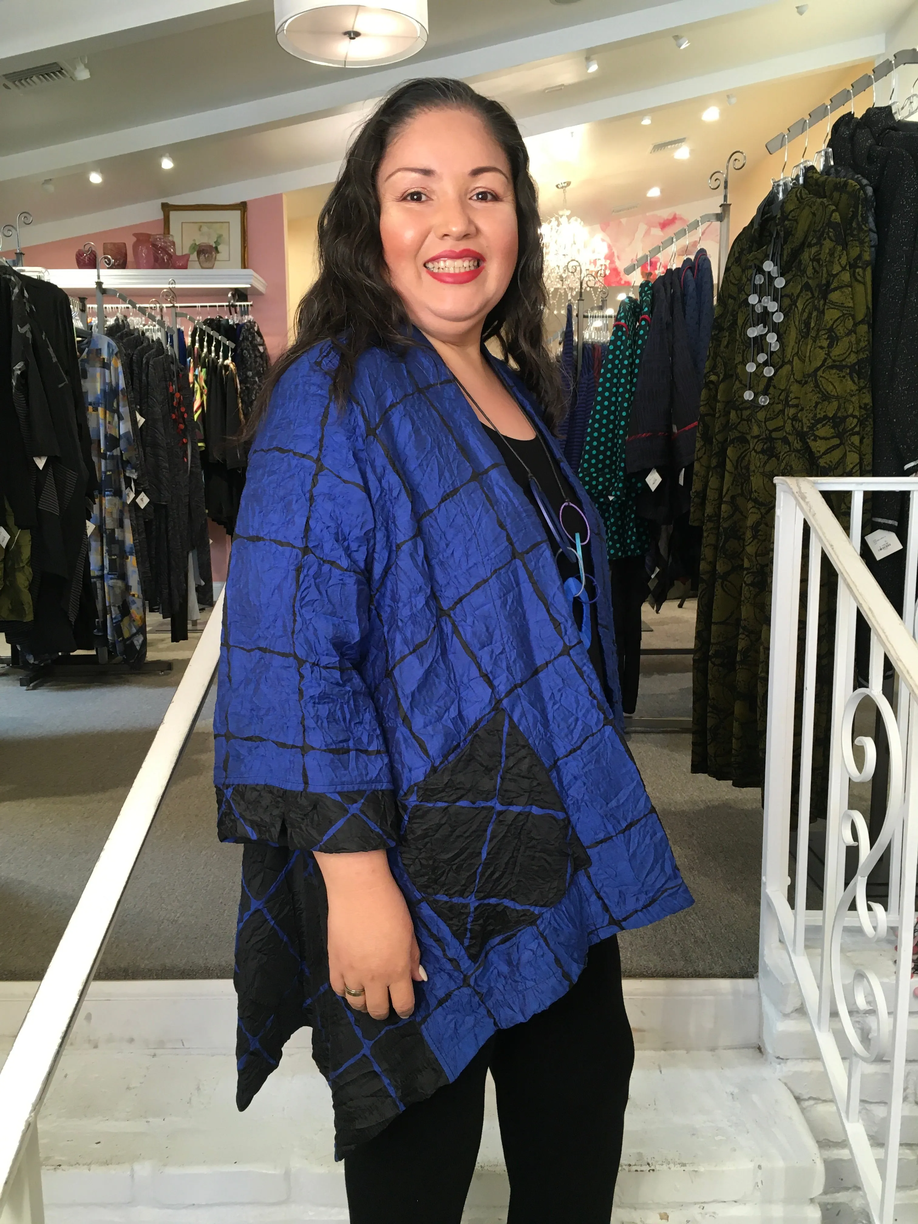 OPEN BLOCK KIMONO - BLUE