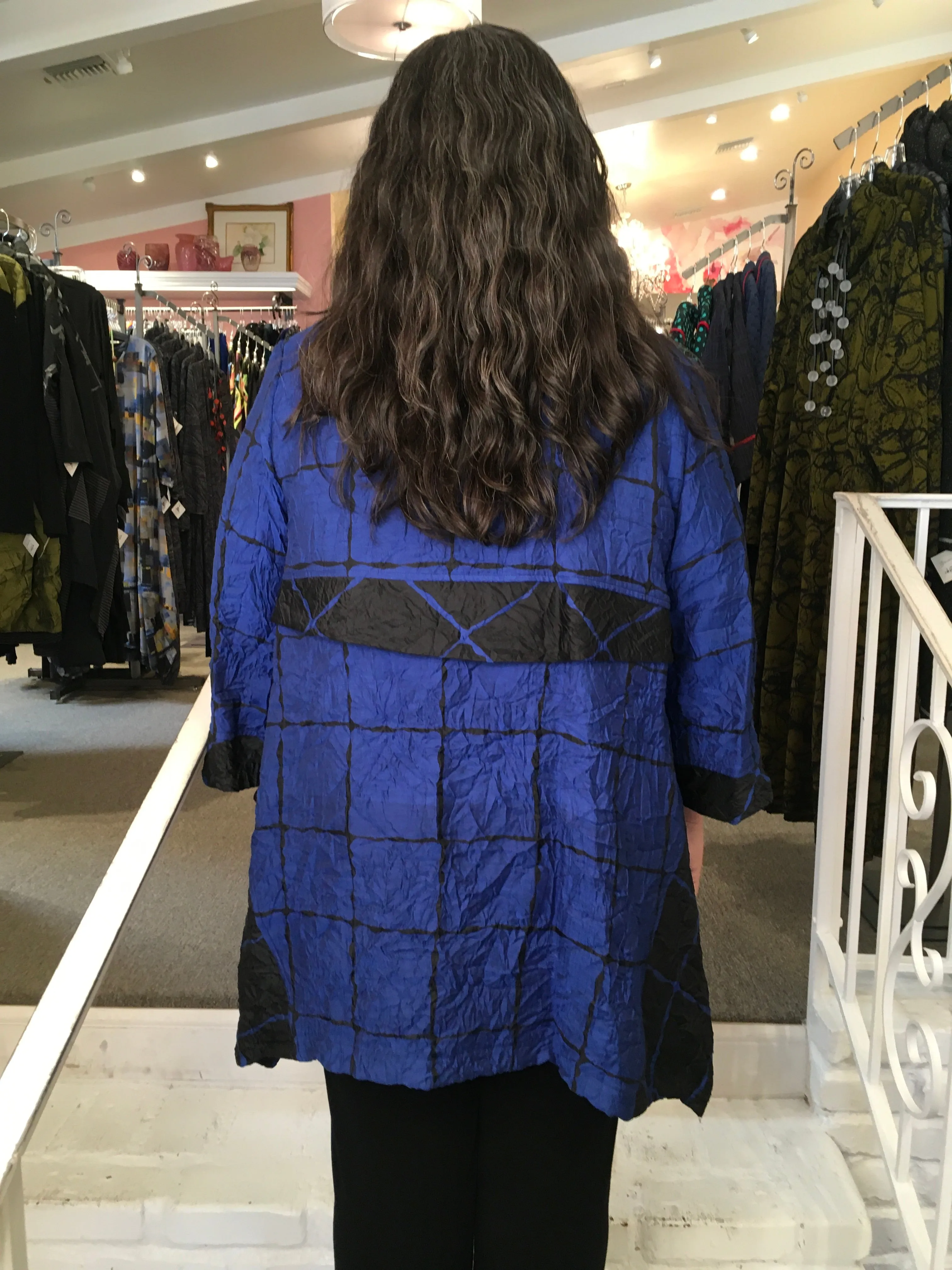 OPEN BLOCK KIMONO - BLUE