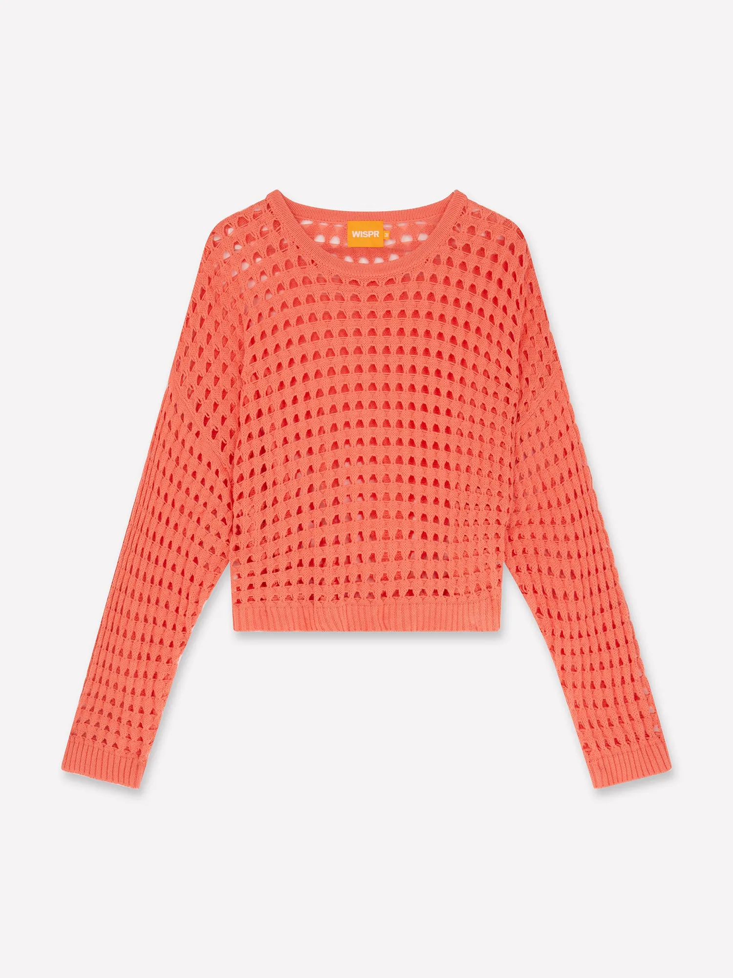 Open Stitch Pointelle Crew Neck Jumper