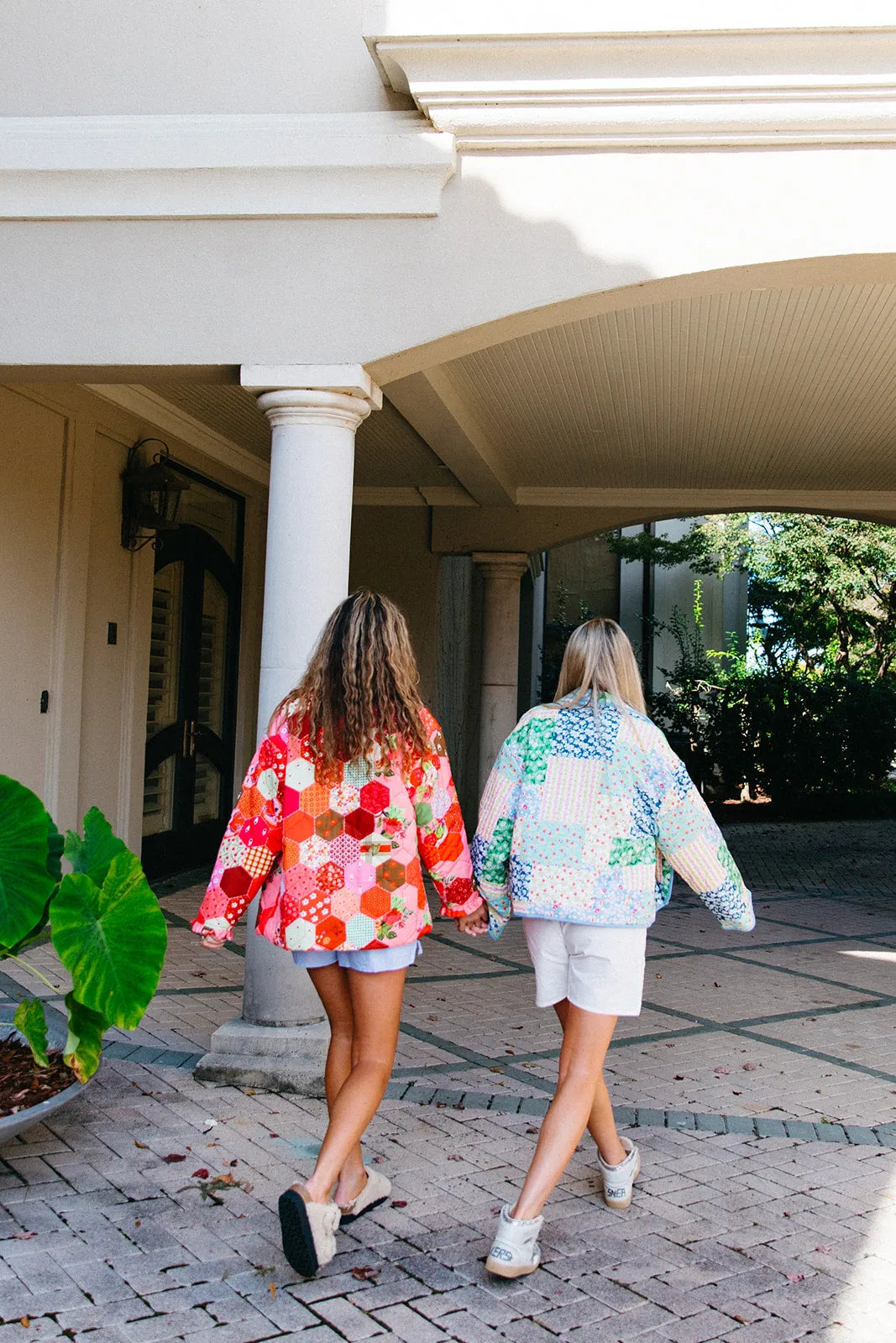 Outside The Lines Quilted Jacket -  Pink