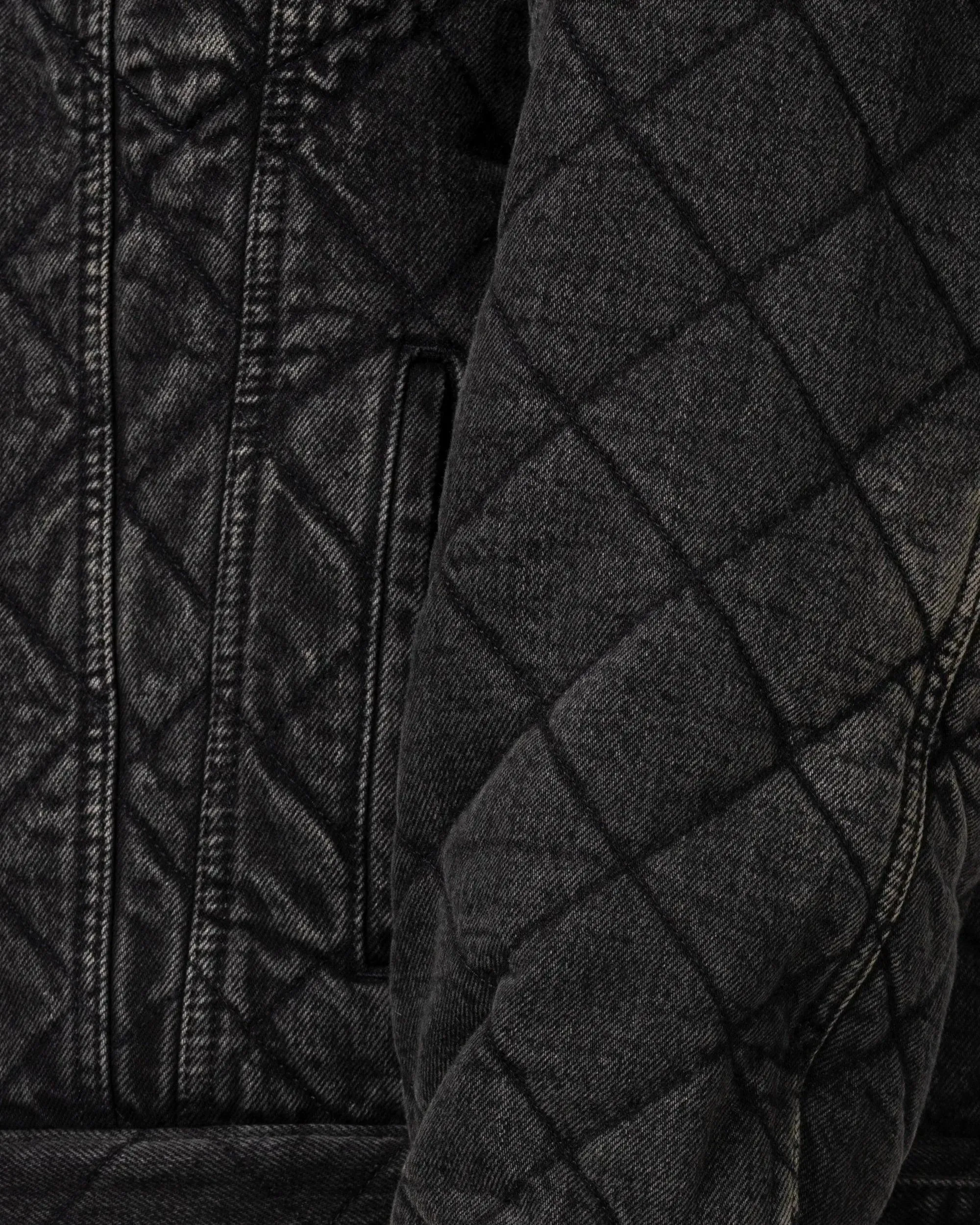 Oversized Quilted Denim Jacket