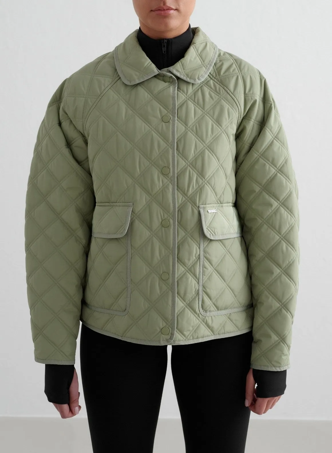 Pale Khaki Quilted Femme Jacket