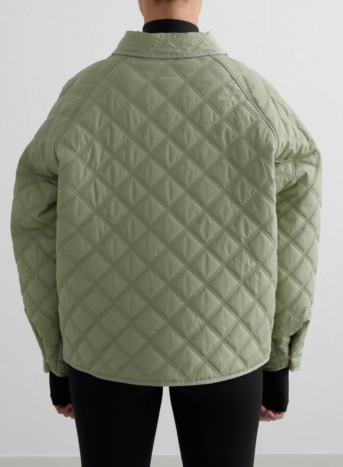 Pale Khaki Quilted Femme Jacket