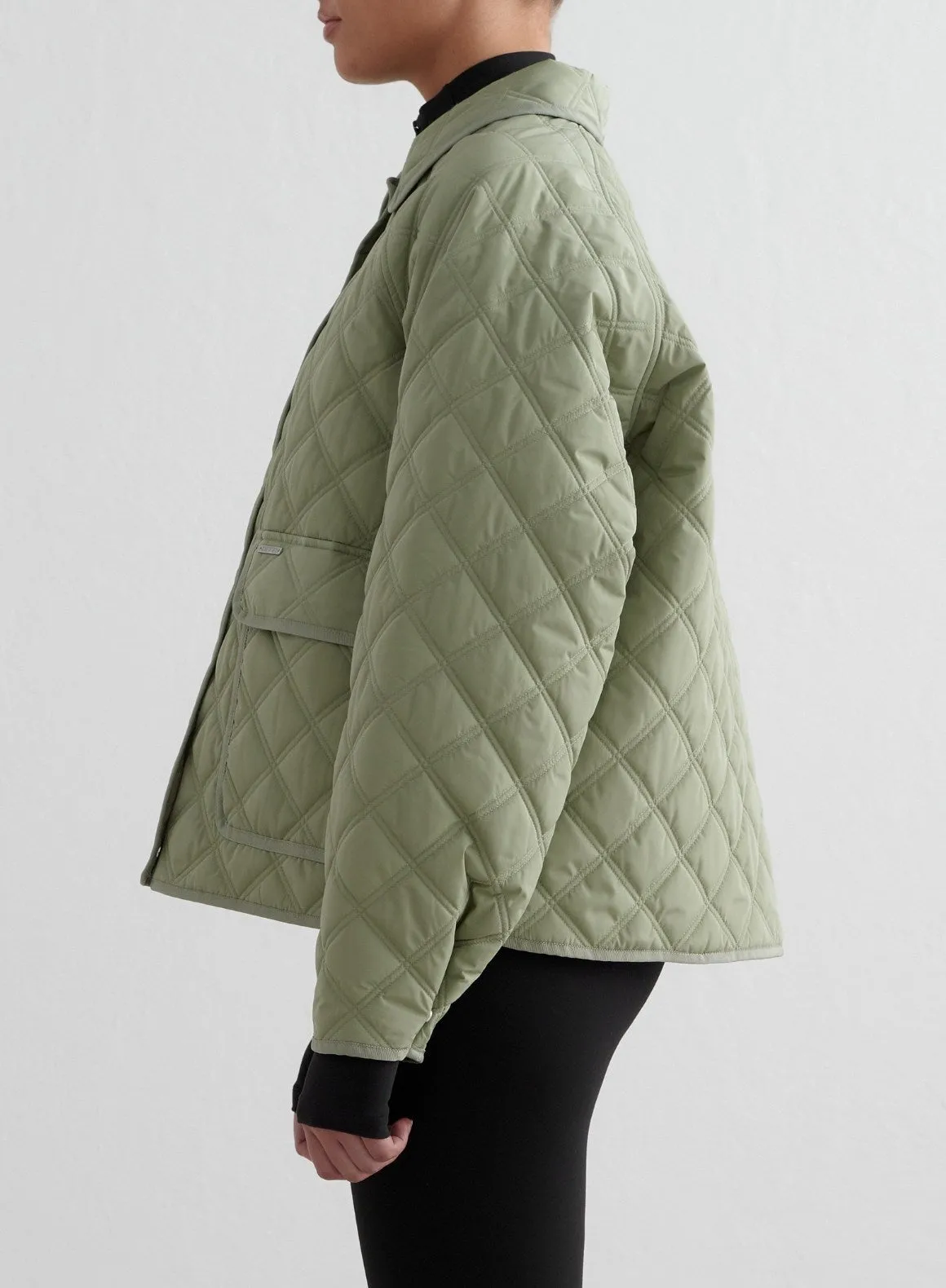 Pale Khaki Quilted Femme Jacket