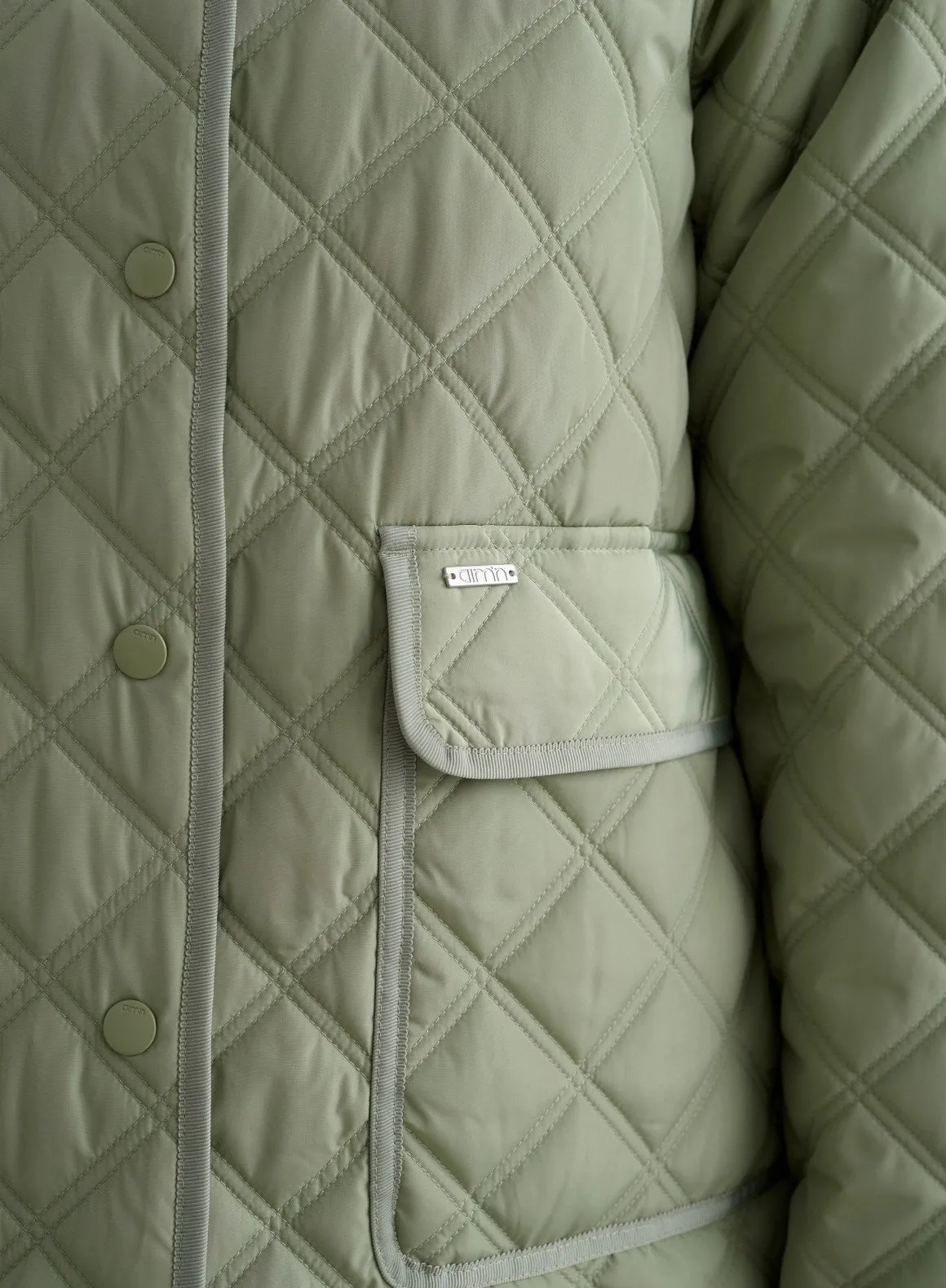 Pale Khaki Quilted Femme Jacket