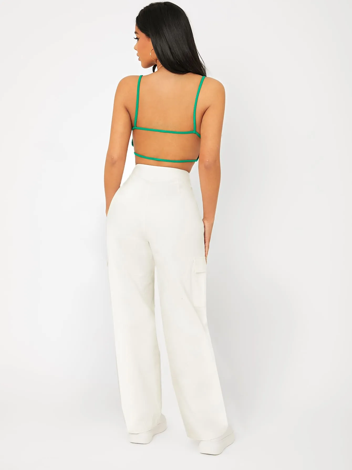 PETITE High Waist Straight Leg Pants