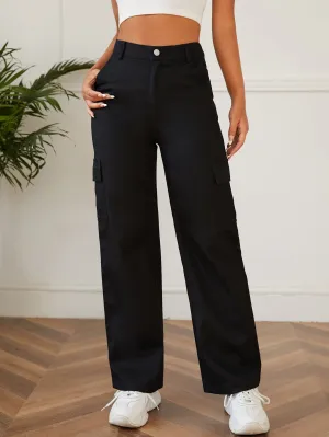 PETITE High Waist Straight Leg Pants