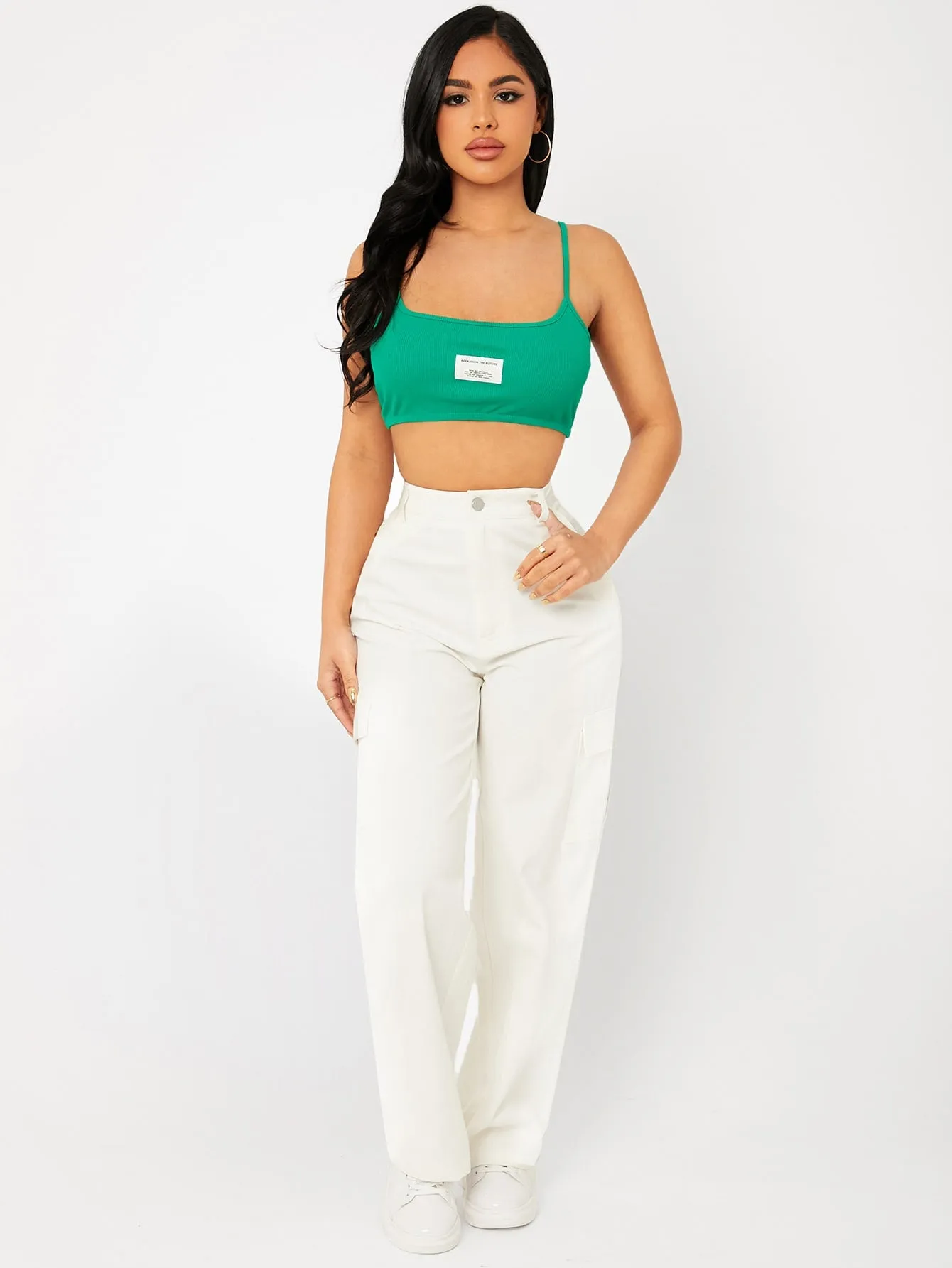 PETITE High Waist Straight Leg Pants