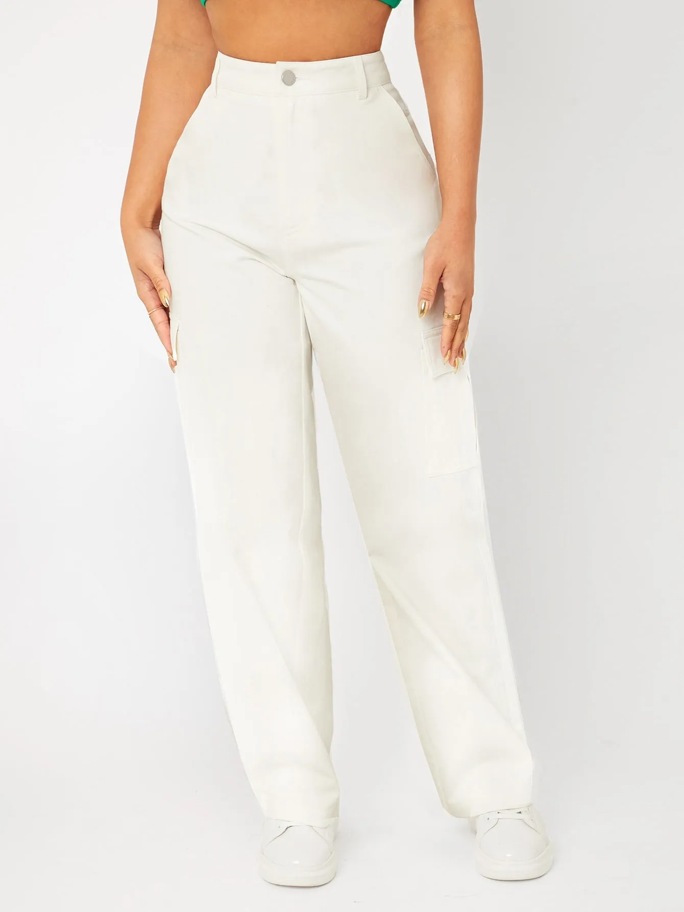 PETITE High Waist Straight Leg Pants