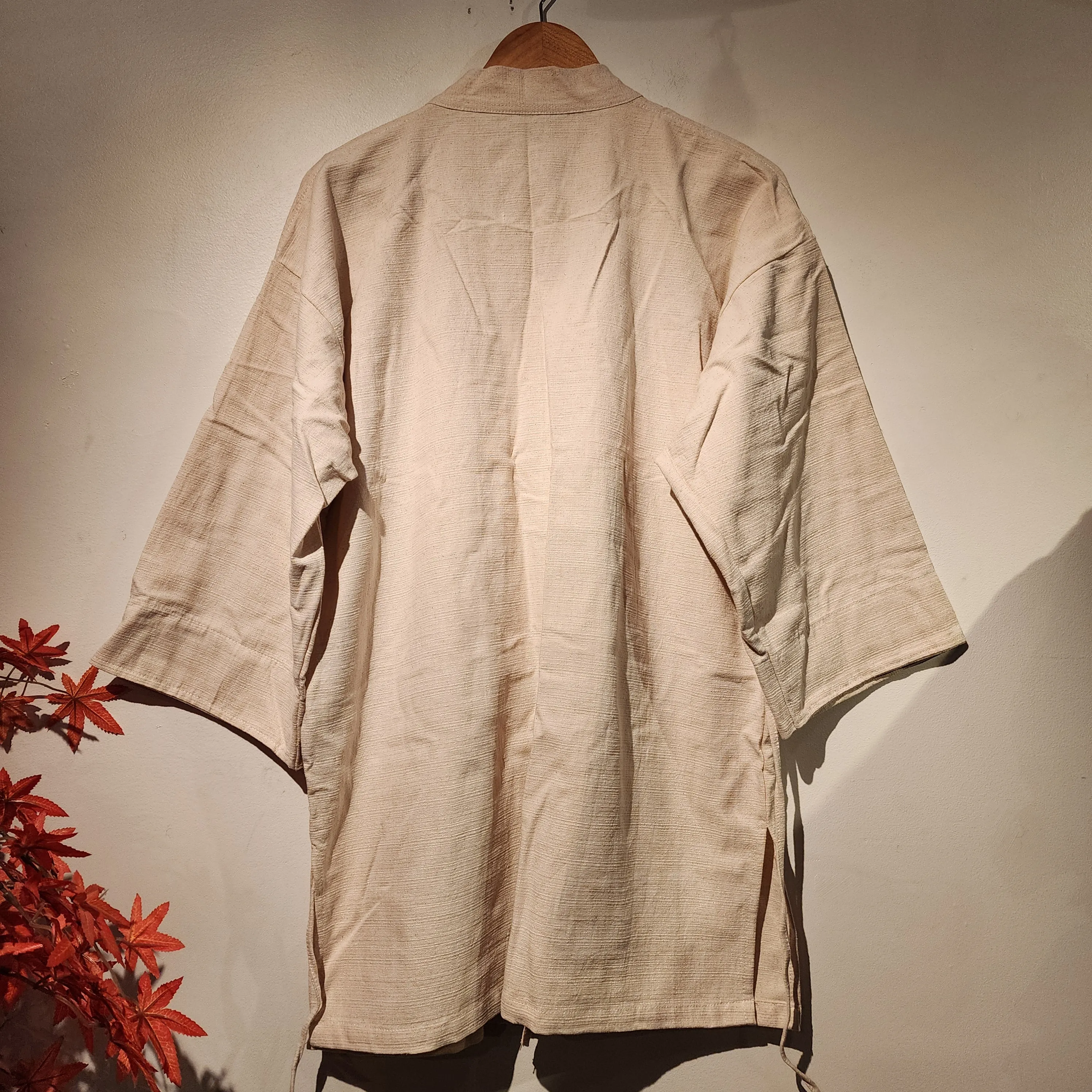 Plain Natural Dip Noragi Kimono Jacket