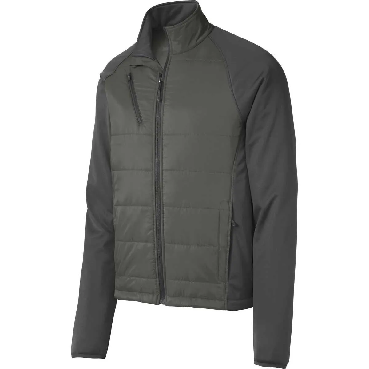 Port Authority Men's Smoke Grey/Grey Steel Hybrid Soft Shell Jacket