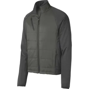 Port Authority Men's Smoke Grey/Grey Steel Hybrid Soft Shell Jacket