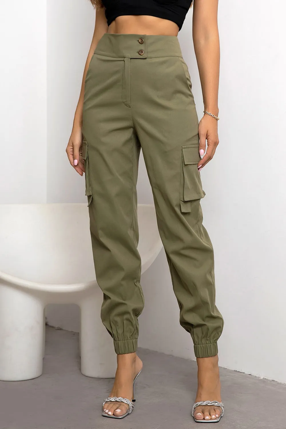 PRE-ORDER: High Waist Cargo Pants