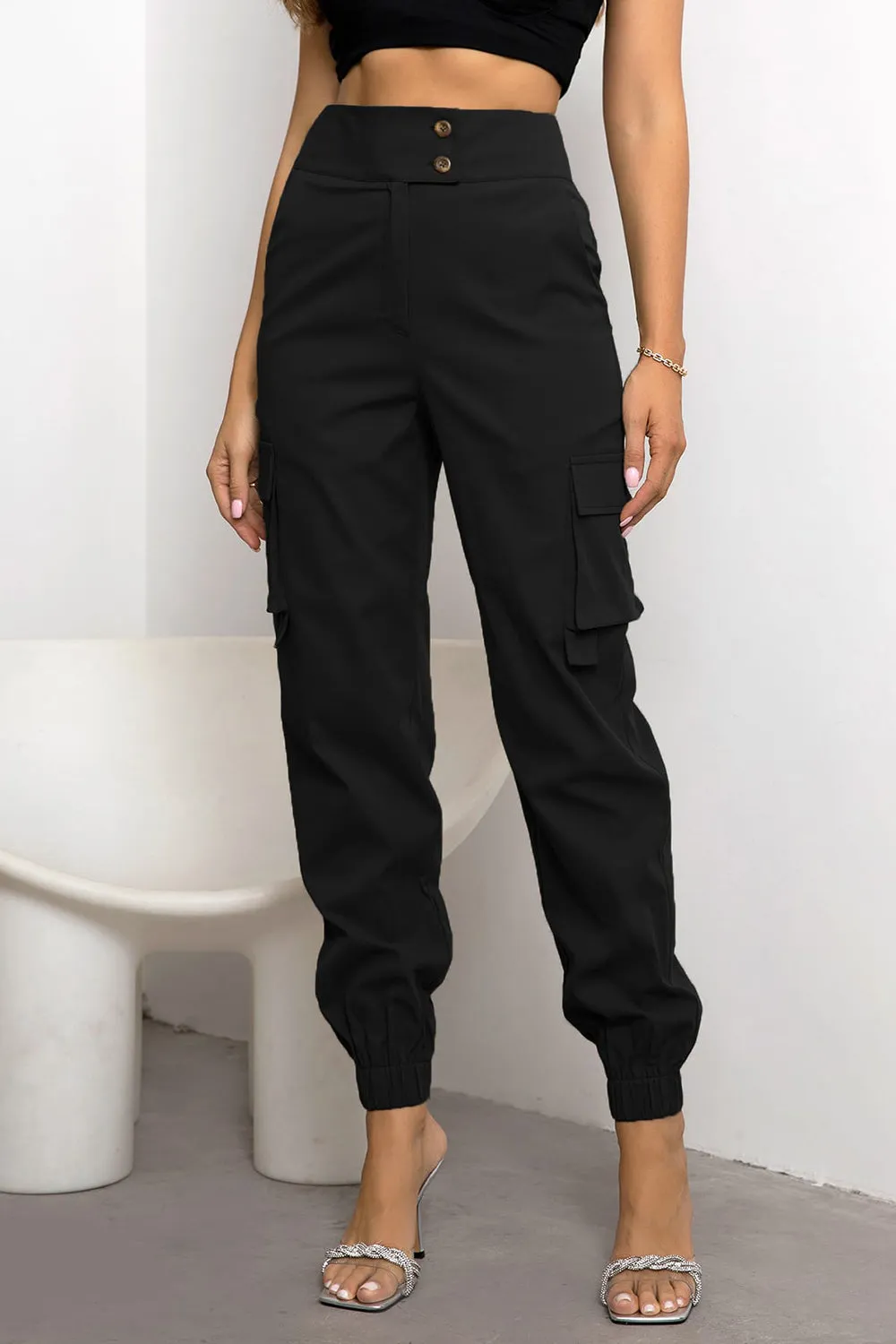 PRE-ORDER: High Waist Cargo Pants