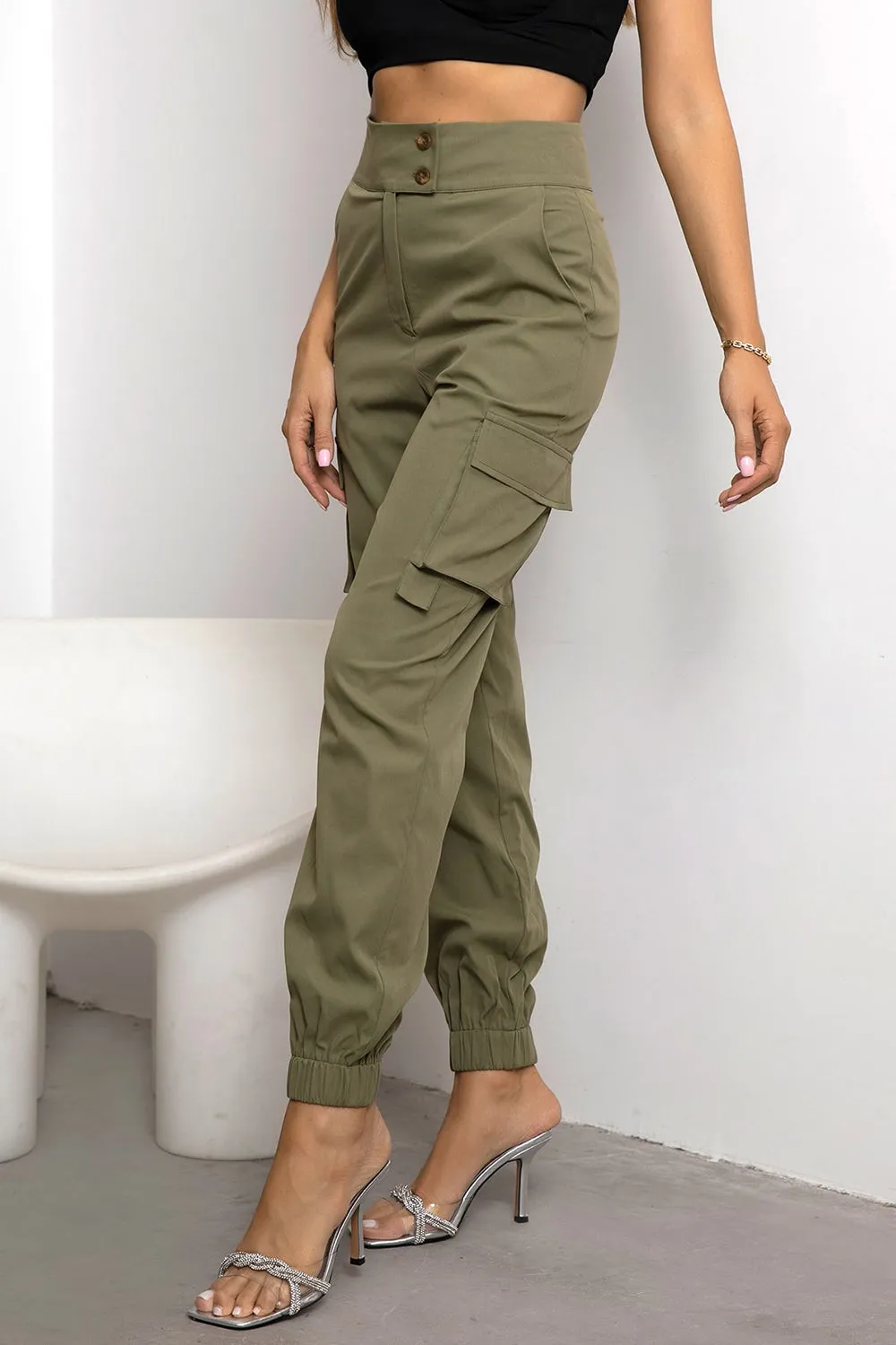 PRE-ORDER: High Waist Cargo Pants