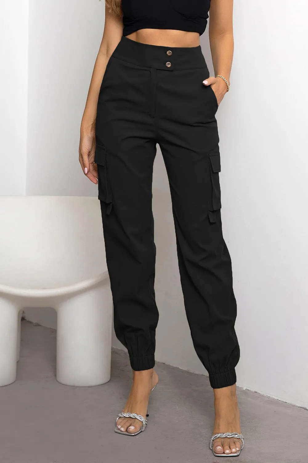 PRE-ORDER: High Waist Cargo Pants