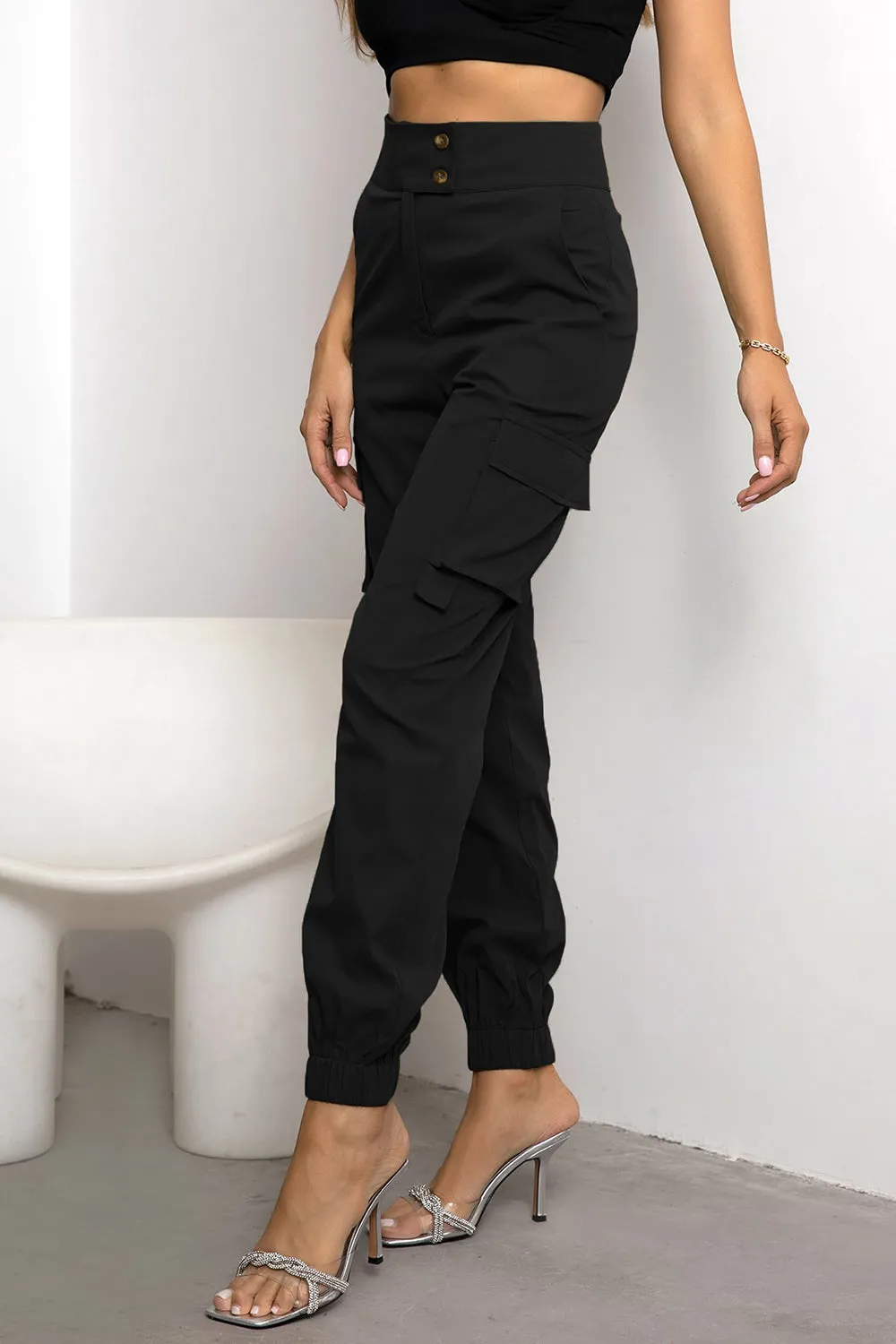 PRE-ORDER: High Waist Cargo Pants