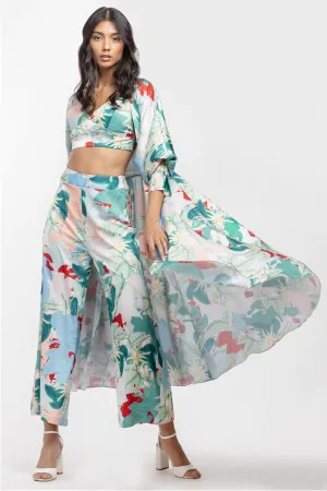 Printed Kimono Jacket Set
