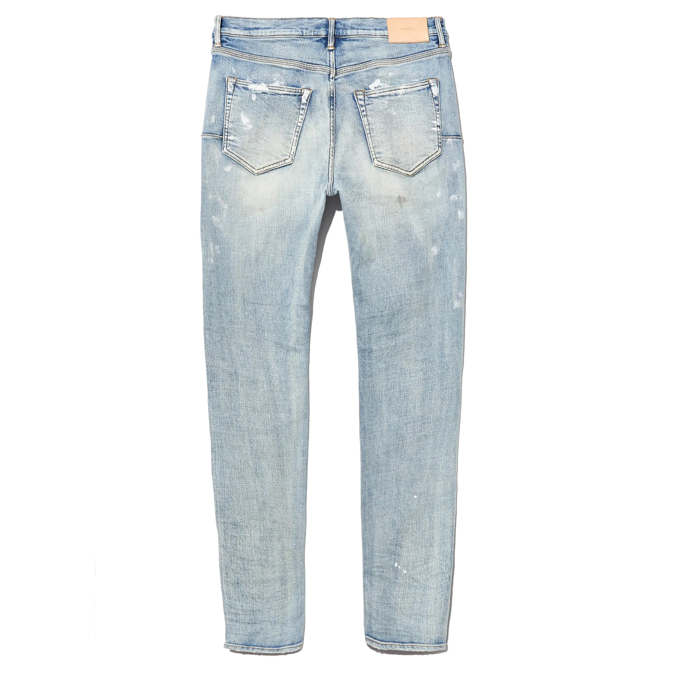 Purple Brand P001 Light Indigo Paint Blowout Jean